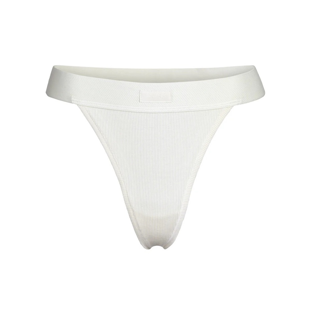 Cotton Rib mid‎ rise THONG - Picture 6 of 8